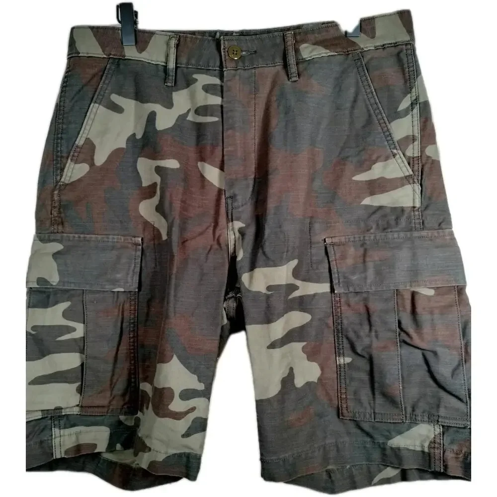 Levi’s Men’s Camo Cargo Shorts Size 32( Measure34)Cotton Military Green‎ Utility